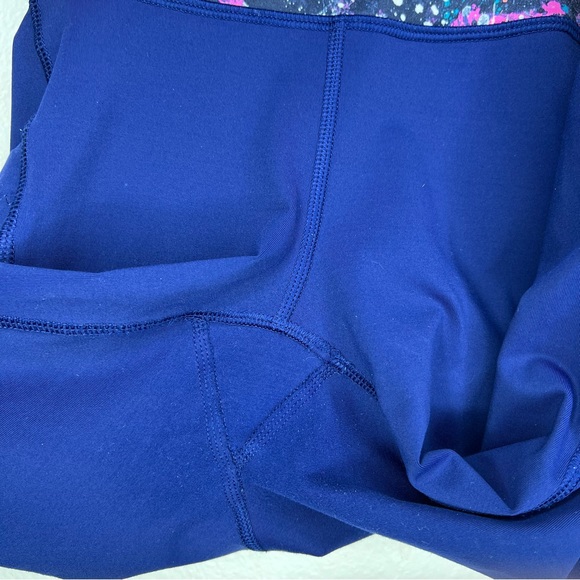 Ivivva Size 12 Girls Crop Leggings Blue - Picture 6 of 8